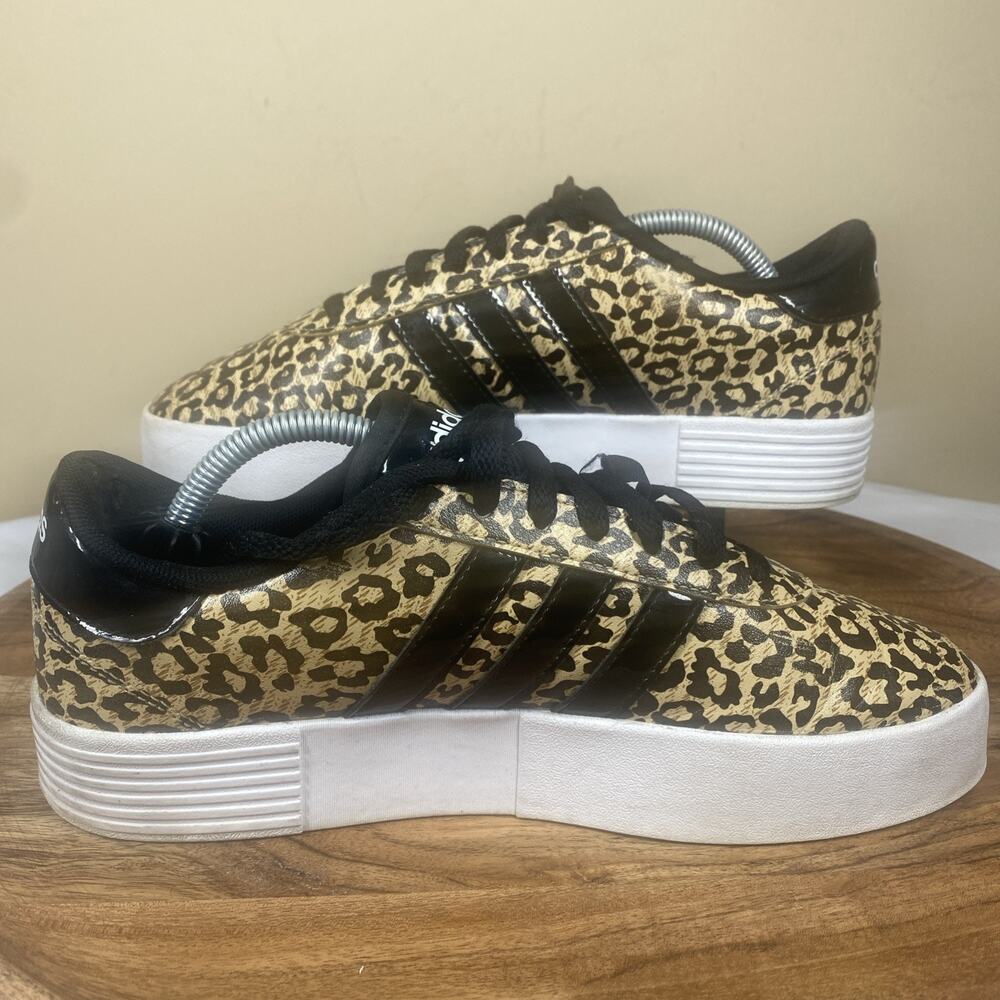 Adidas Court Bold Leopard Womens Yellow And Black Size 7 Platform Shoes - Picture 5 of 11